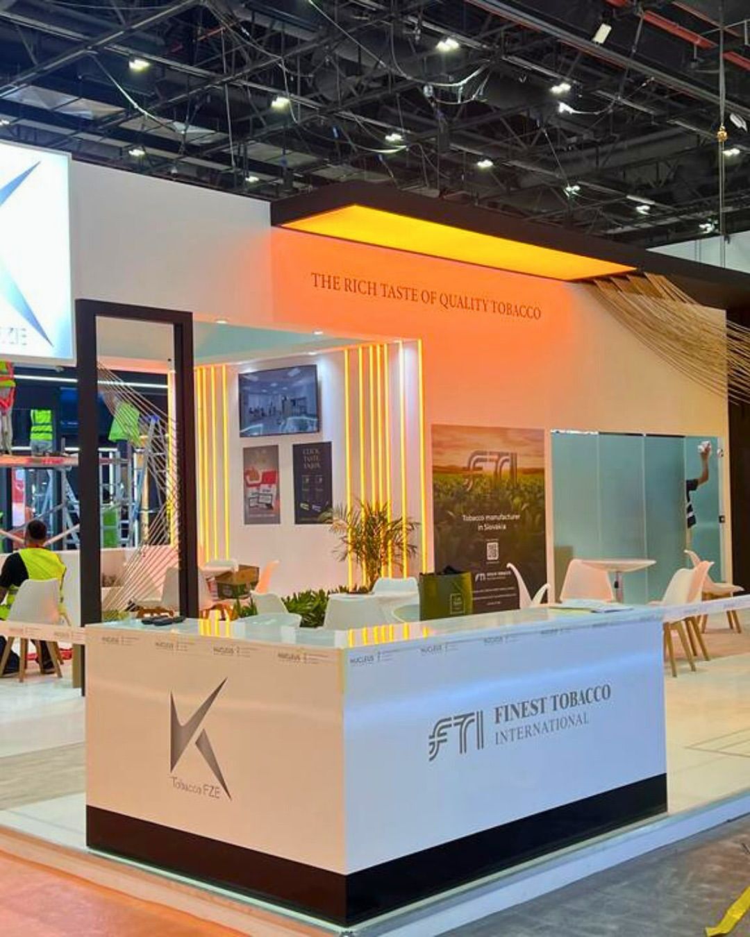 Custom exhibition stand at World Tobacco Middle East 2025