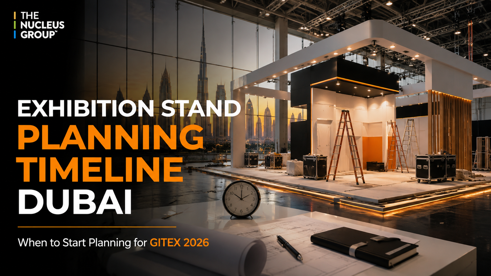 Exhibition stand planning timeline Dubai, GITEX 2026 trade show stand build