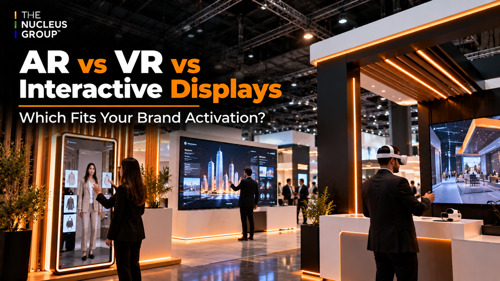AR vs VR vs interactive displays, brand activation booth with augmented reality technology