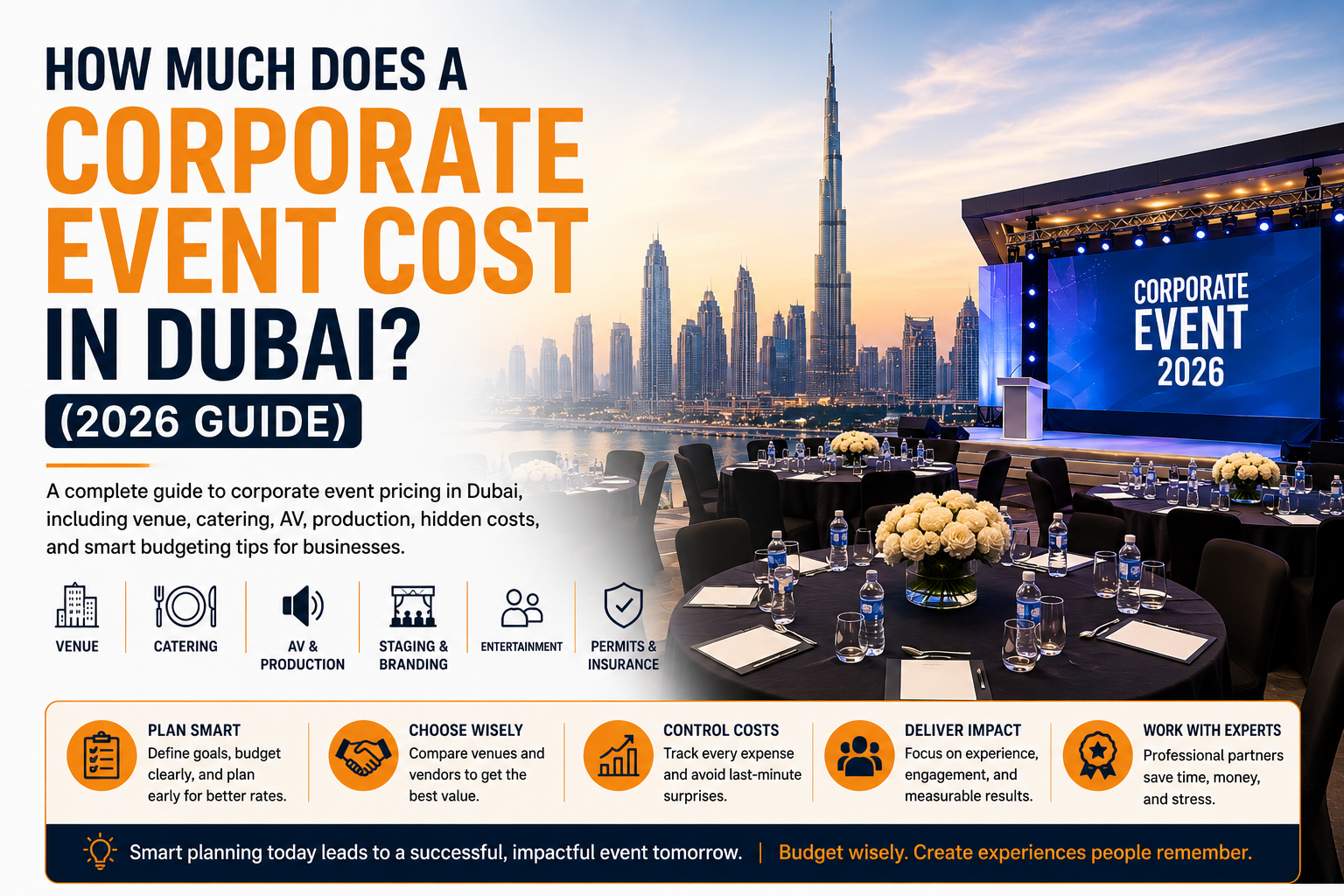 How Much Does a Corporate Event Cost in Dubai? (2026 Guide)´